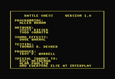 Battle Chess screenshot 3 for Commodore 64